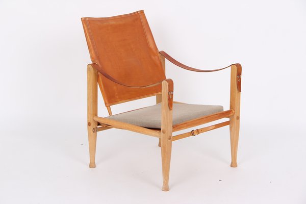 Safari Chair with Natural Leather by Kaare Klint for Rud. Rasmussen-DQ-1582034