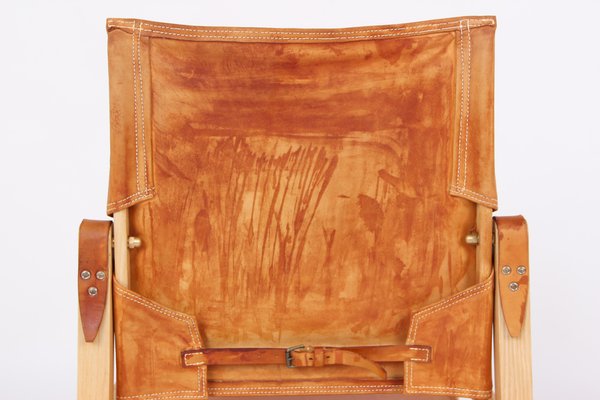 Safari Chair with Natural Leather by Kaare Klint for Rud. Rasmussen-DQ-1582034