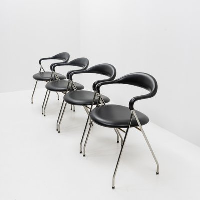 Saffa Chairs by Hans Eichenberger for Dietiker, Switzerland, 1980s, Set of 4-TJQ-1339263