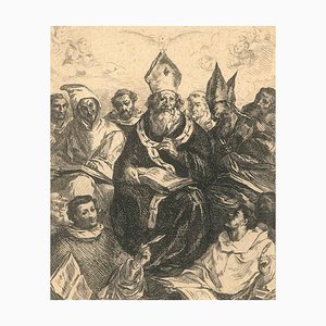 Saint Basile - Original black and white Etching After F. Herrera the Old 1859-ZCI-754885