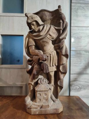 Saint Florian, 19th Century, Limewood-CAQ-1757202