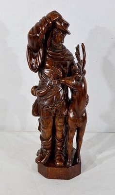 Saint-Hubert, Early 20th Century, Sculpture in Oak-RVK-1183060