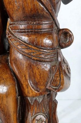 Saint-Hubert, Early 20th Century, Sculpture in Oak-RVK-1183060