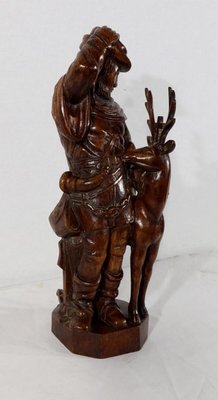 Saint-Hubert, Early 20th Century, Sculpture in Oak-RVK-1183060