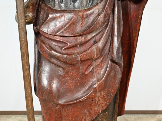 Saint James, 18th Century, Large Polychrome Oak Carving-RVK-1806897