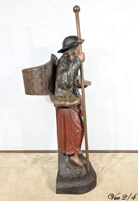 Saint James, 18th Century, Large Polychrome Oak Carving-RVK-1806897