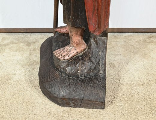 Saint James, 18th Century, Large Polychrome Oak Carving-RVK-1806897