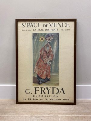 Saint Paul de Vence Exhibition Posters by Giuseppe Fryda, 1972-3, Framed, Set of 2-NUC-1426442