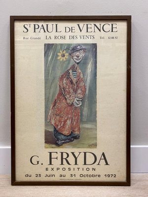 Saint Paul de Vence Exhibition Posters by Giuseppe Fryda, 1972-3, Framed, Set of 2-NUC-1426442