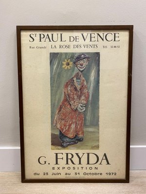 Saint Paul de Vence Exhibition Posters by Giuseppe Fryda, 1972-3, Framed, Set of 2-NUC-1426442