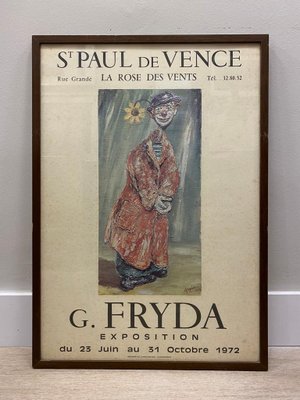 Saint Paul de Vence Exhibition Posters by Giuseppe Fryda, 1972-3, Framed, Set of 2-NUC-1426442