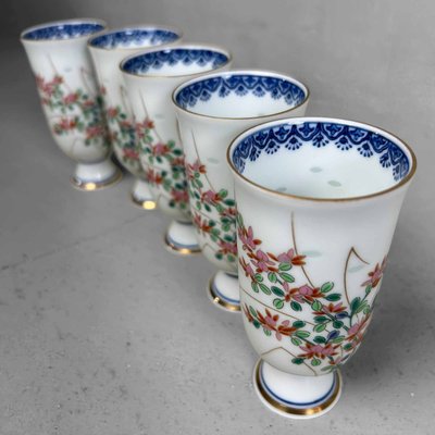 Sake/Tea Cups by Shobido Honten for Arita, 1950s, Set of 5-DWL-2035402