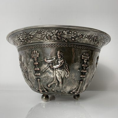 Salad Bowl in Silvered Copper by Dinanderie E F Caldwell New Work, 1900s-XOM-2036020