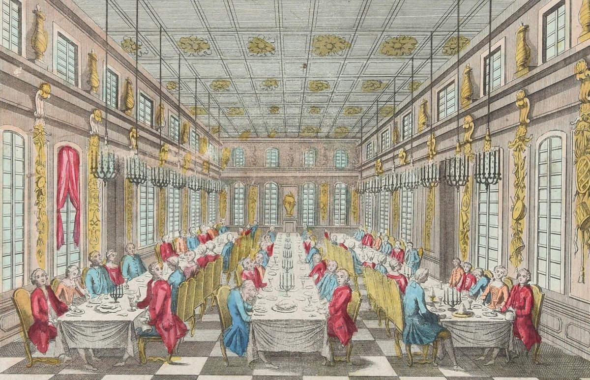 Salle Des Festins De Versailles - Original Etching Late 18° Century Late 18th Century