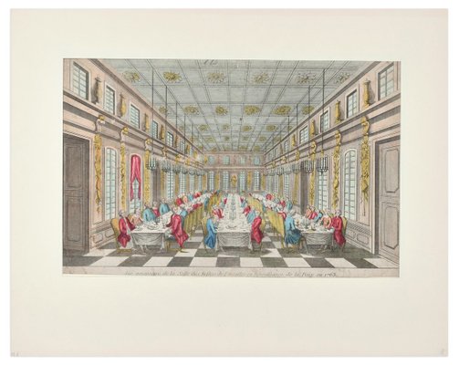 Salle Des Festins De Versailles - Original Etching Late 18° Century Late 18th Century-ZCI-761744