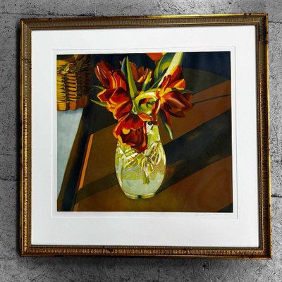 Sally Mara Sturman, Tulips, 1981, Original Lithograph, Framed-DWL-1807093