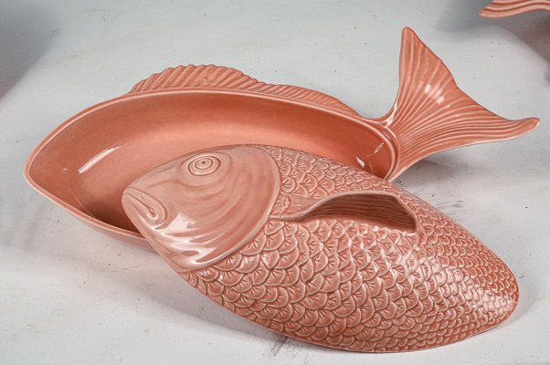 Salmon Colored Plates, Set of 15-RAQ-1246234