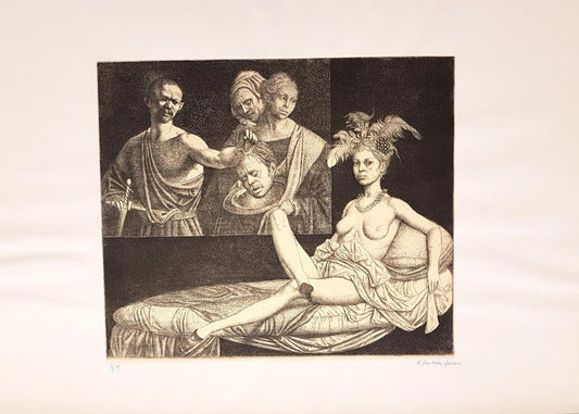 Salomè - Original Etching by R. Tommasi Ferroni - 1977 Late 20th Century