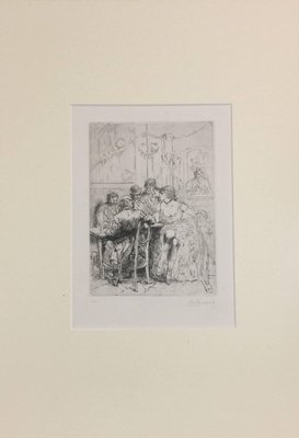 Salon - Original Etching by Auguste Brouet-ZCI-759713