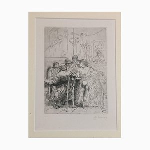 Salon - Original Etching by Auguste Brouet-ZCI-759713