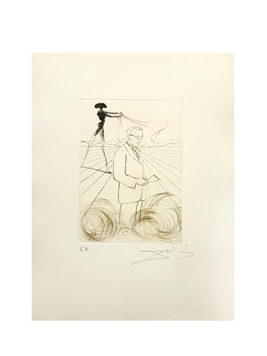 Salvador Dali, Alexander Fleming, Hand Signed Engraving, 1970