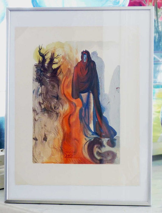 Salvador Dali, Apparition of Dante, 1960s, Woodcut