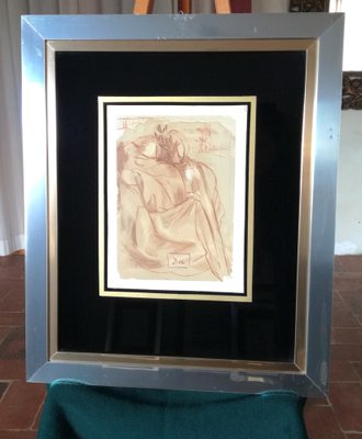 Salvador Dalì, Dantes Repentance, Divine Comedy Series, Woodblock Print, Framed-VDX-1191216