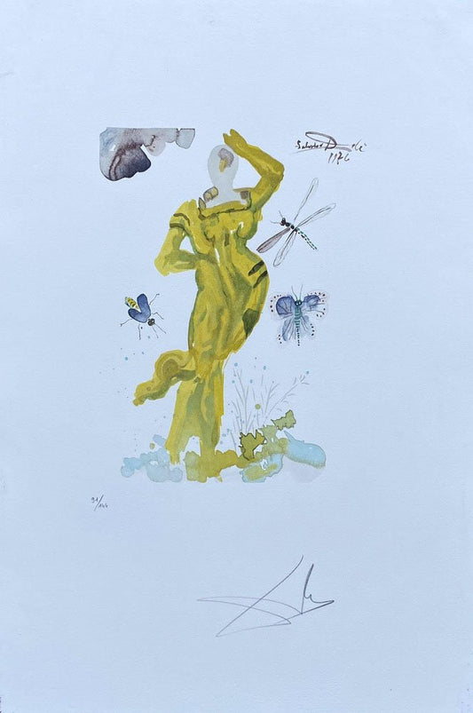 Salvador Dali, Divine Erato, 1979, Original Woodcut