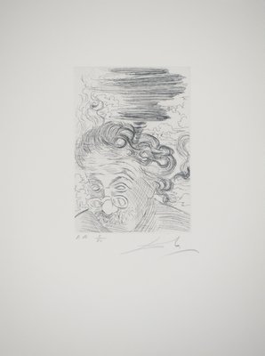 Salvador Dali, Einstein, Original Engraving-KHH-2023054