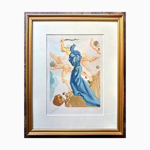 Salvador Dali, L'Enfer de la Divine Comédie 15: The Hard Margins, 1960s, Watercolor Woodblock Engraving-NRC-1384616