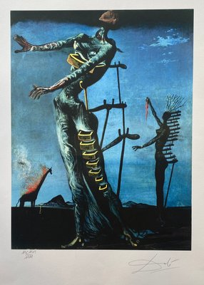 Salvador Dali, La girafe enflammée, 1969, Lithograph-ICD-1435750