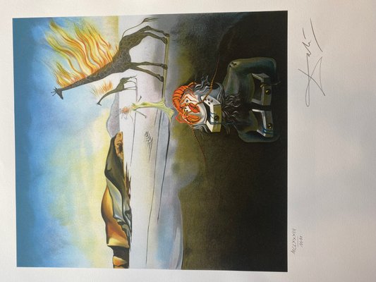 Salvador Dali, La girafe enflammée, 1969, Lithograph-ICD-1435742