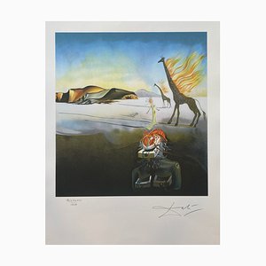 Salvador Dali, La girafe enflammée, 1969, Lithograph-ICD-1435742