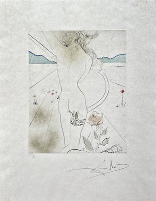 Salvador Dali, Nu à la jarretière, 1969/70, Signed, Limited-QFT-2042890