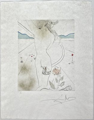 Salvador Dali, Nu à la jarretière, 1969/70, Signed, Limited-QFT-2042890