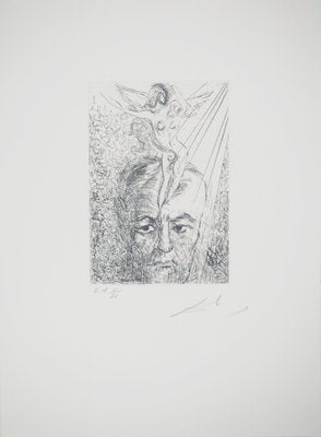 Salvador Dali, Psychoanalysis, Freud, Original Engraving-KHH-2023055