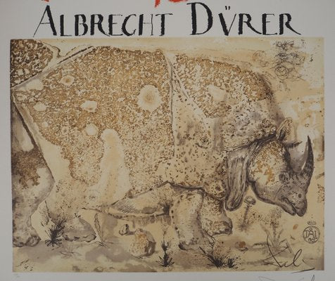 Salvador Dali, Rhinoceros, Homage to Albrecht Dürer, Lithograph-KHH-1744047