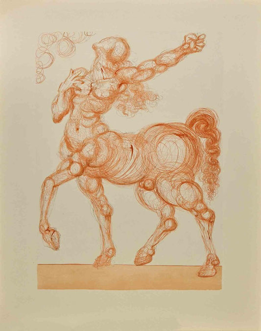 Salvador Dali, The Divine Comedy: The Centaur, Woodcut Print, 1963