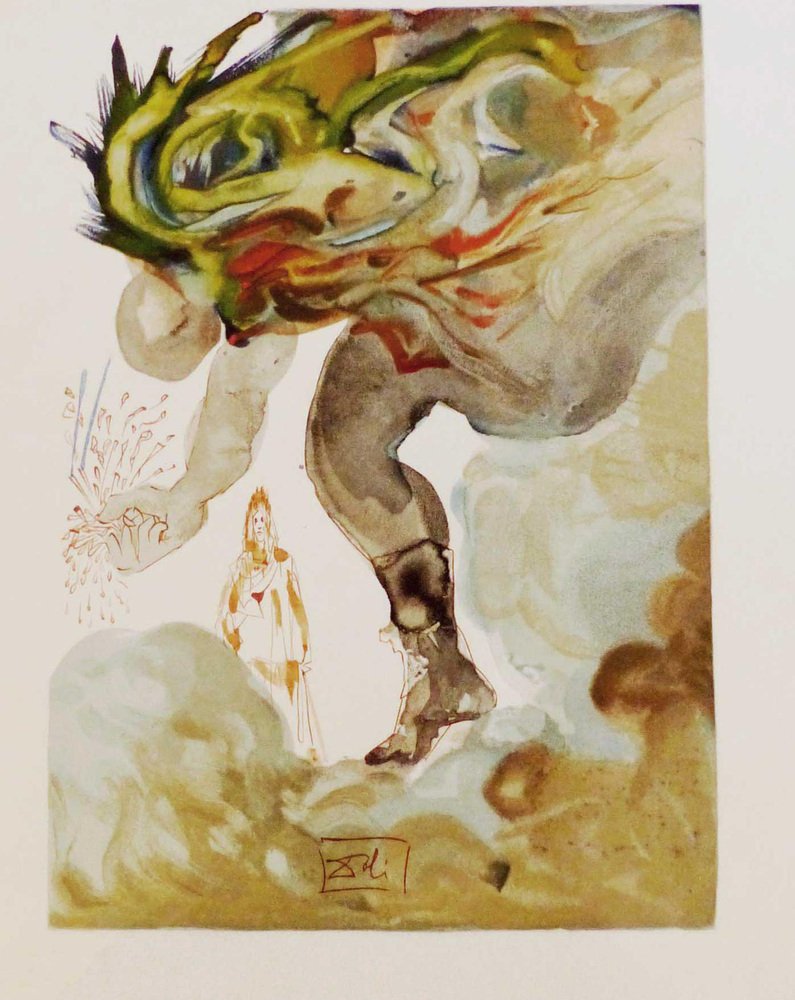 Salvador Dali, The Divine Comedy: The Giants, 1960, Woodcut