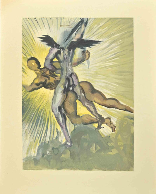 Salvador Dalí, The Guardian Angels of the Valley, Woodcut, 1963