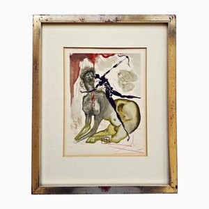 Salvador Dali, The Minotaur from Divine Comedy by Dante Alighieri, 1963, Woodblock Print-QFT-2016463