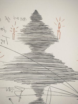 Salvador Dali, Unicorn Christmas Tree, 1965, Original Engraving-KHH-2023059