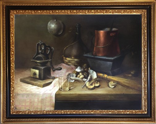 Salvatore Marinelli, Italian Still Life, Oil on Canvas, Framed-YUW-1298480