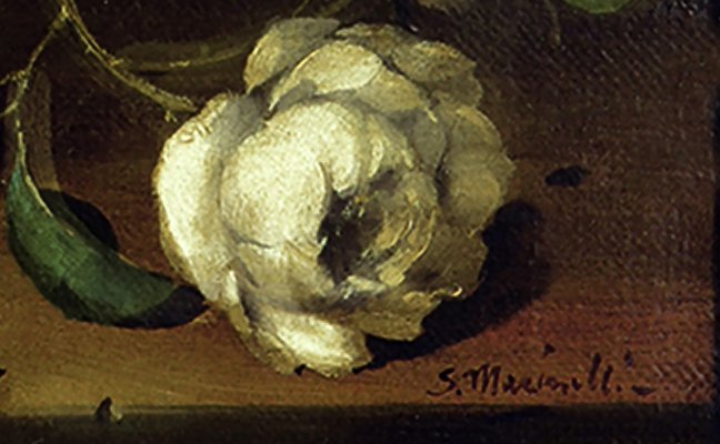 Salvatore Marinelli, Still Life with White Roses, Oil on Canvas, 1980s, Framed-VHF-2041846