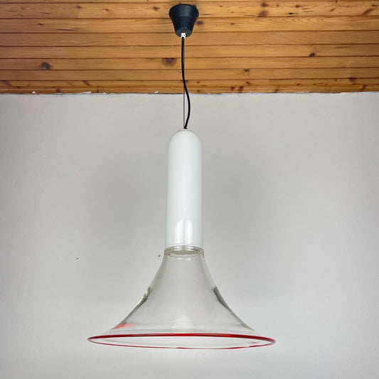 Samanta Pendant Lamp in Murano Glass attributed to Roberto Pamio for Leucos, Italy, 1970s