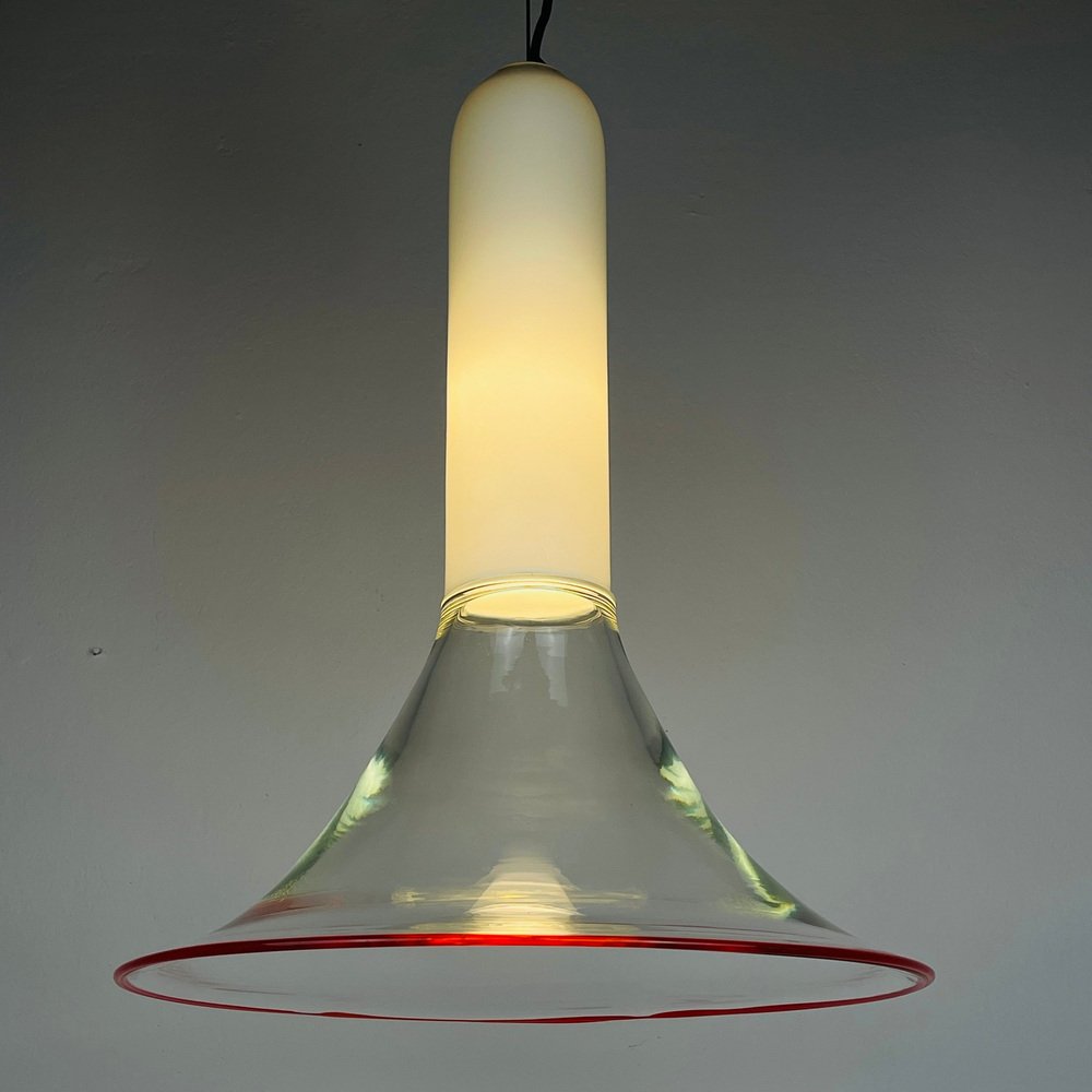 Samanta Pendant Lamp in Murano Glass attributed to Roberto Pamio for Leucos, Italy, 1970s