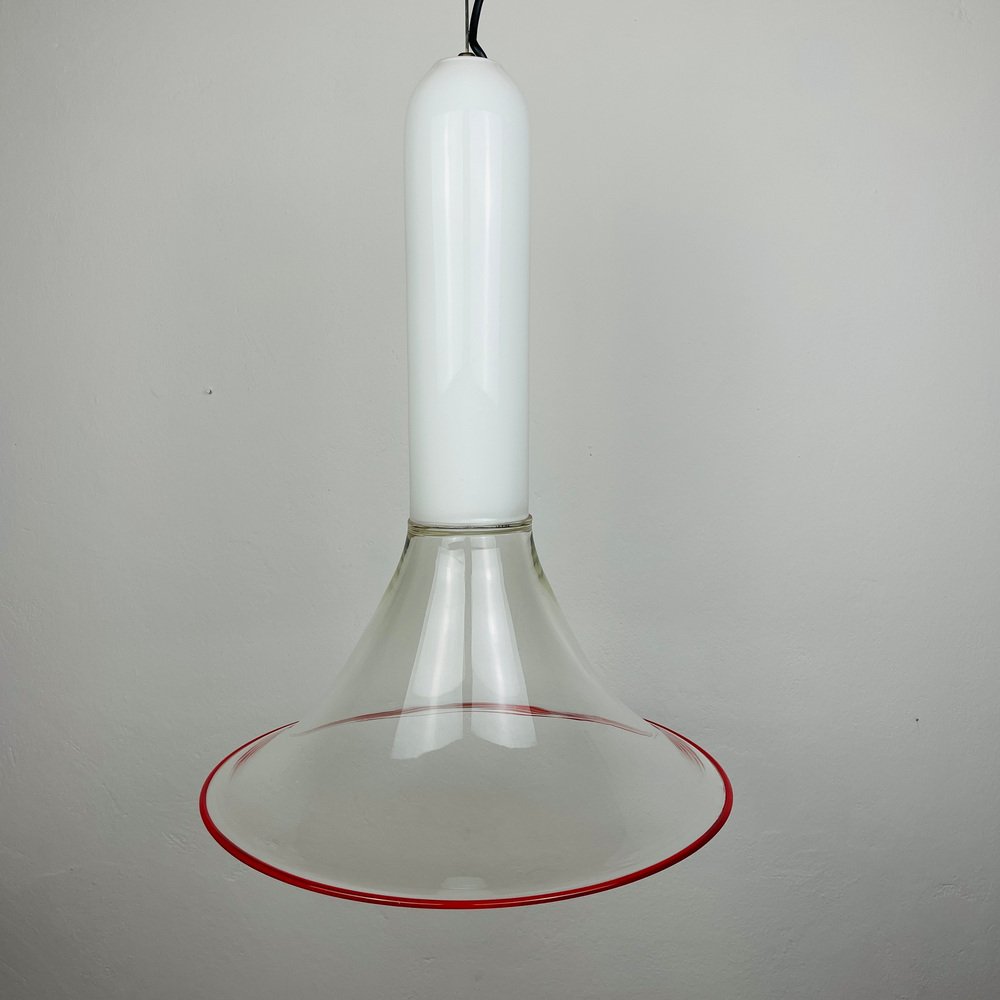 Samanta Pendant Lamp in Murano Glass attributed to Roberto Pamio for Leucos, Italy, 1970s