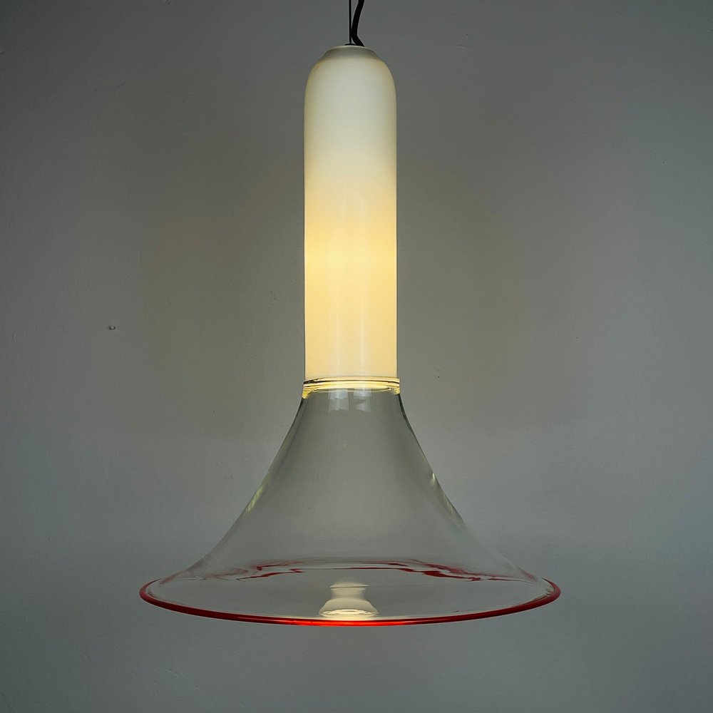 Samanta Pendant Lamp in Murano Glass attributed to Roberto Pamio for Leucos, Italy, 1970s