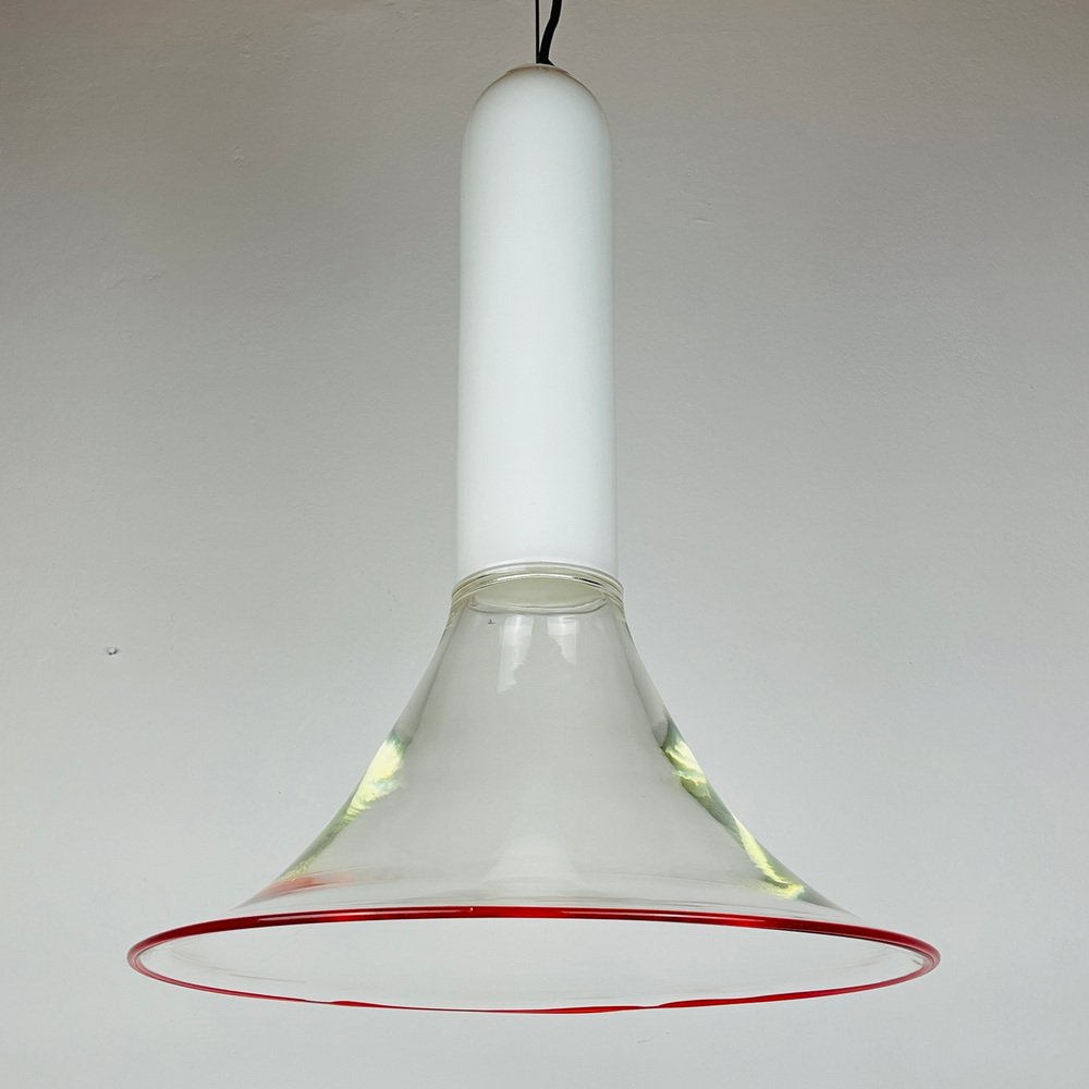 Samanta Pendant Lamp in Murano Glass attributed to Roberto Pamio for Leucos, Italy, 1970s