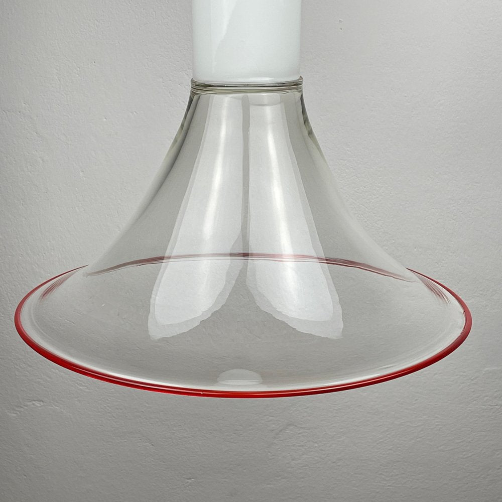 Samanta Pendant Lamp in Murano Glass attributed to Roberto Pamio for Leucos, Italy, 1970s